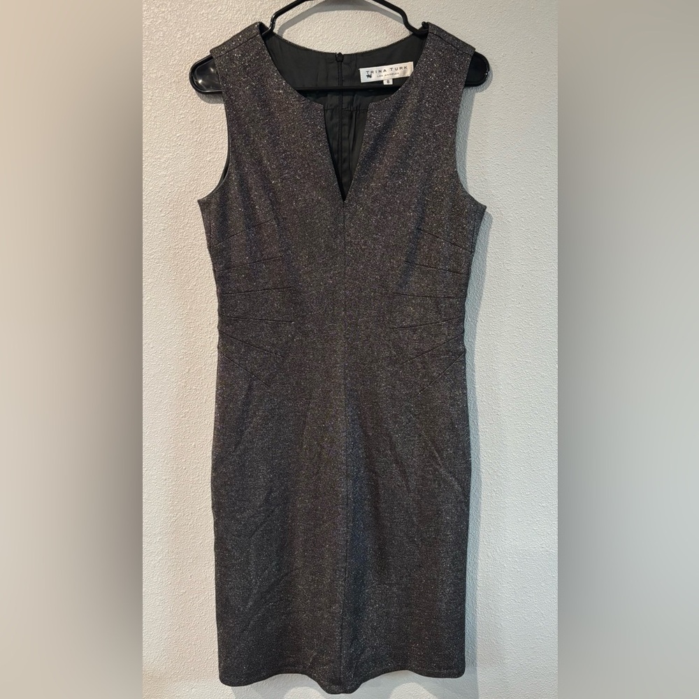 Trina Turk Shimmering Black Mini Dress